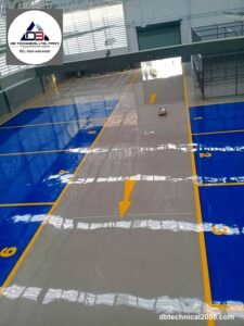 พื้น Epoxy พื้นที่บริการรถยนต์