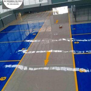 พื้น Epoxy พื้นที่บริการรถยนต์